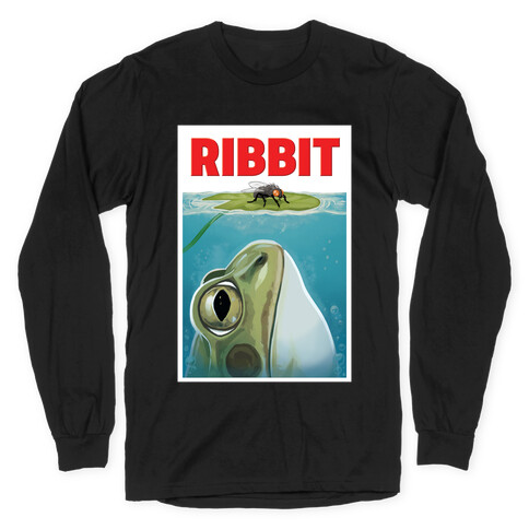 Ribbit Jaws Parody Long Sleeve T-Shirt