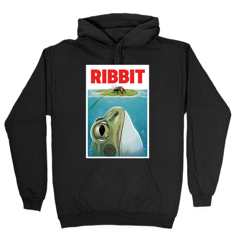 Ribbit Jaws Parody Hooded Sweatshirt