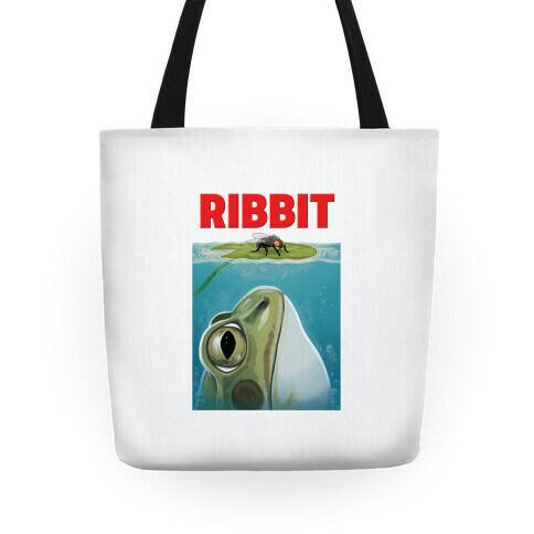 Ribbit Jaws Parody Tote