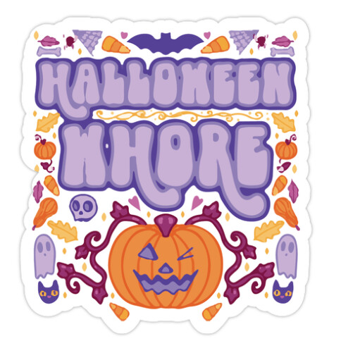 Halloween Whore Die Cut Sticker