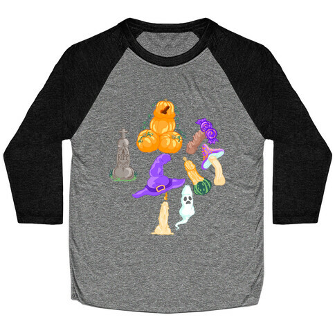 Halloween Peens Pattern Baseball Tee