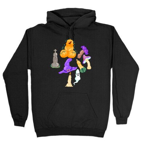 Halloween Peens Pattern Hooded Sweatshirt