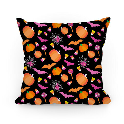 Lesbian Pride Halloween Pattern Pillow