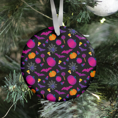 Bisexual Pride Halloween Pattern Ornament