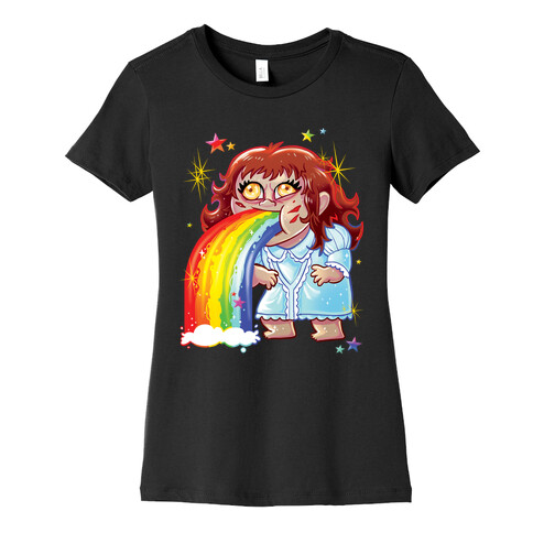 90's Rainbow Barfing Exorcist Womens T-Shirt