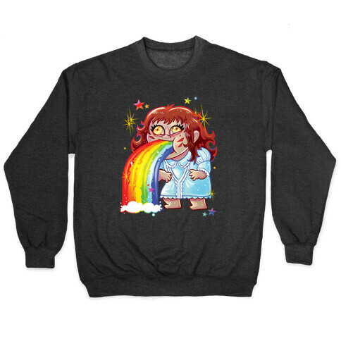90's Rainbow Barfing Exorcist Pullover
