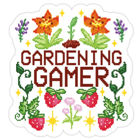 Gardening Gamer Die Cut Sticker