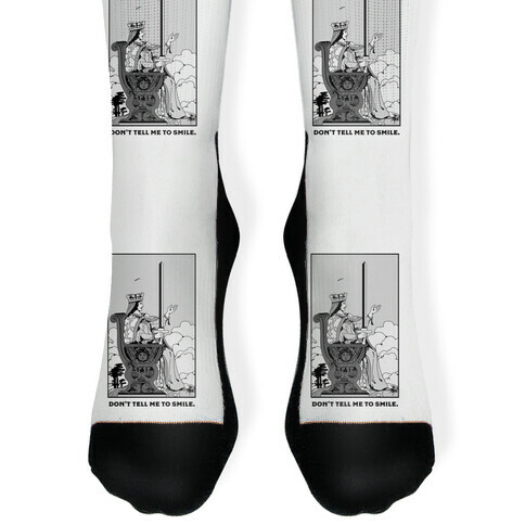 Don't Tell Me To Smile (Queen Of Swords Tarot) Sock