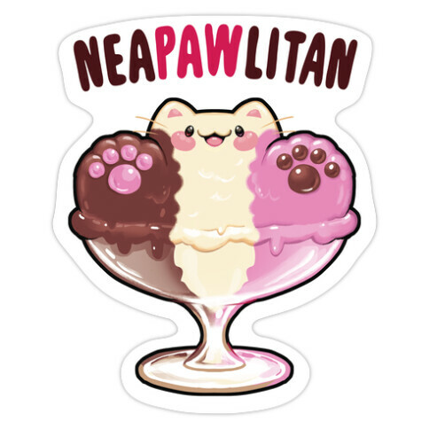 Neapawlitan ice cream Die Cut Sticker