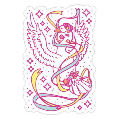 Magical Girl Goose Die Cut Sticker