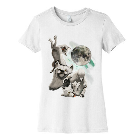 Three Wolf Moon Moon Womens T-Shirt