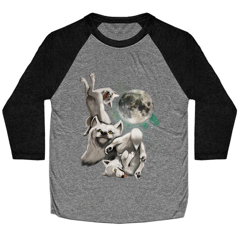 Three Wolf Moon Moon Baseball Tee