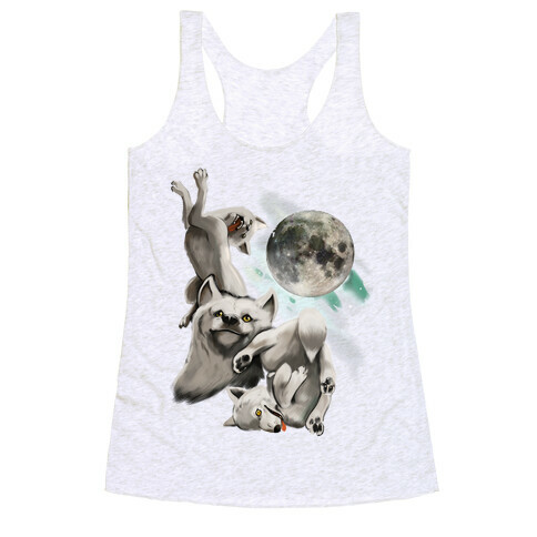 Three Wolf Moon Moon Racerback Tank Top