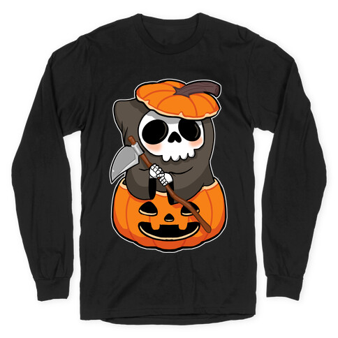 Cute Halloween Grim Reaper Long Sleeve T-Shirt