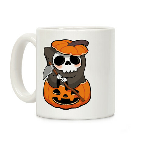 Cute Halloween Grim Reaper Coffee Mug