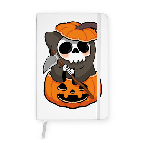 Cute Halloween Grim Reaper Notebook