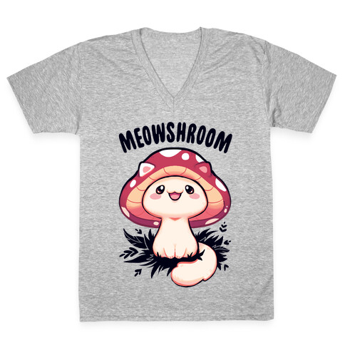 Meowshroom V-Neck Tee Shirt