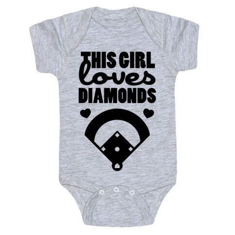 This Girl Loves (Baseball) Diamonds Baby One-Piece