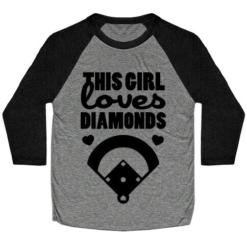 This Girl Loves (Baseball) Diamonds Baseball Tee