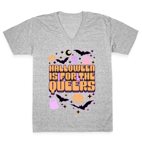 Halloween Is For The Queers V-Neck Tee Shirt