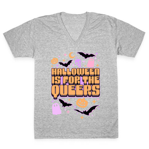 Halloween Is For The Queers V-Neck Tee Shirt