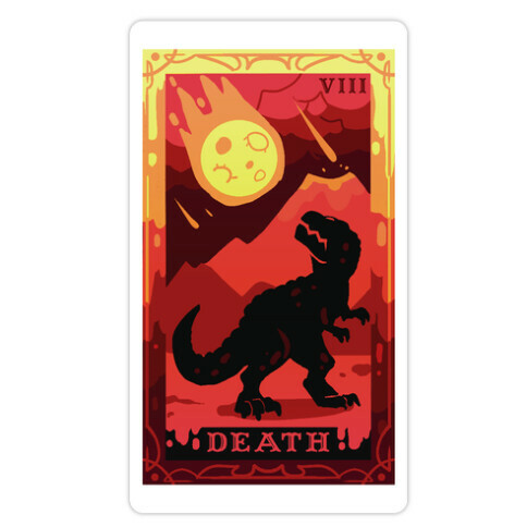 Death Dino Tarot Die Cut Sticker