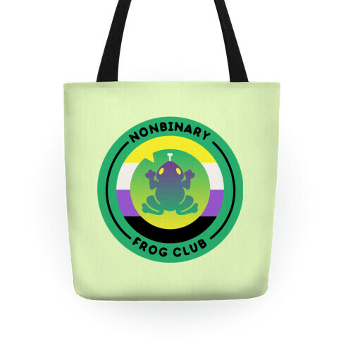 Non Binary Frog Club Patch Tote