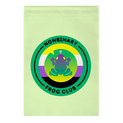 Non Binary Frog Club Patch Garden Flag