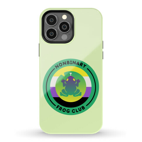 Non Binary Frog Club Patch Phone Case