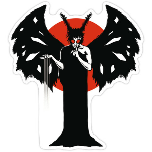 Sandman Mothman Die Cut Sticker