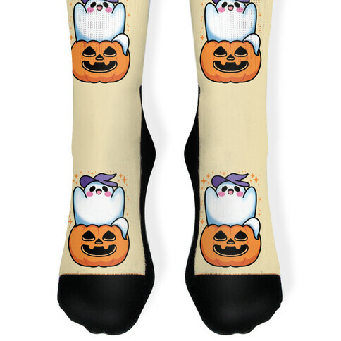 Cute Halloween Ghost Sock