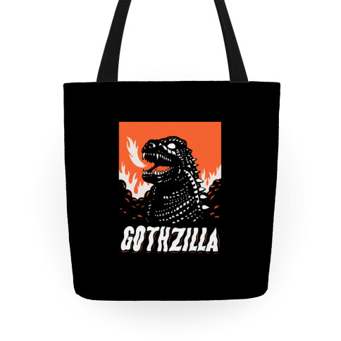 Gothzilla Goth Godzilla Tote