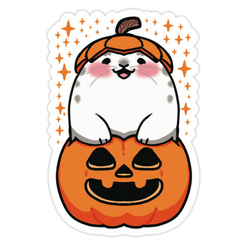 Cute Halloween Seal Die Cut Sticker