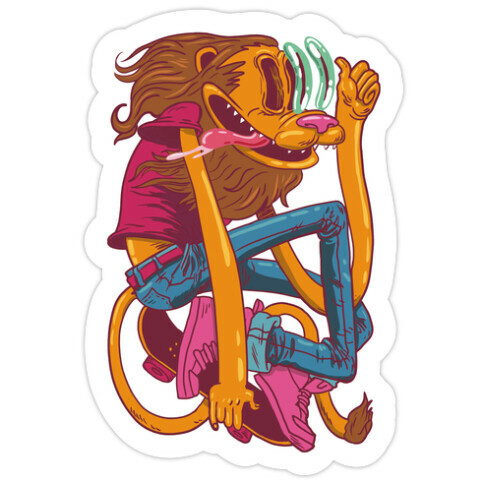 Rad Lion Die Cut Sticker