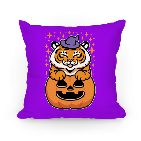 Cute Halloween Tiger Pillow