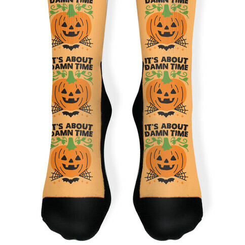 It's About Damn Time for Halloween Sock