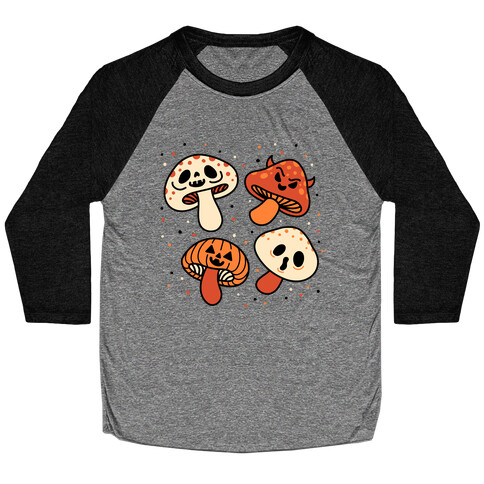 Spooky Mushrooms Baseball Tee