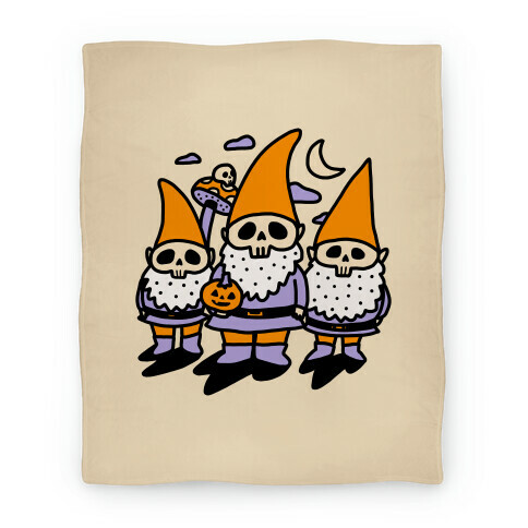 Happy Hall-Gnome-Ween (Halloween Gnomes) Blanket