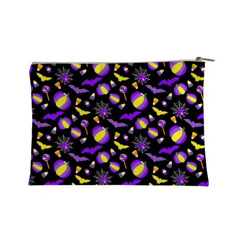 Nonbinary Pride Halloween Pattern Accessory Bag