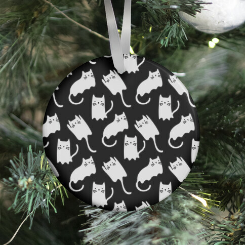 Ghost Cat Pattern Ornament