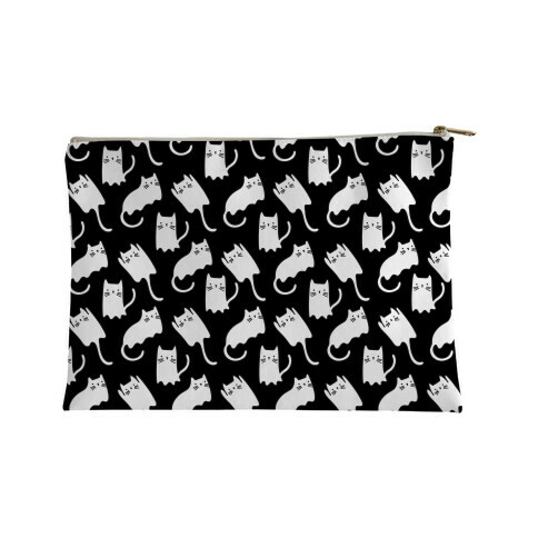 Ghost Cat Pattern Accessory Bag