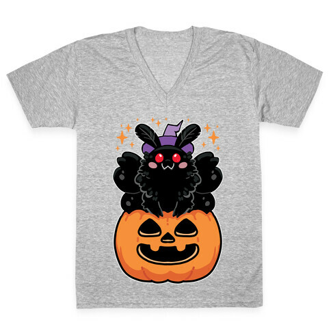 Cute Halloween Mothman V-Neck Tee Shirt