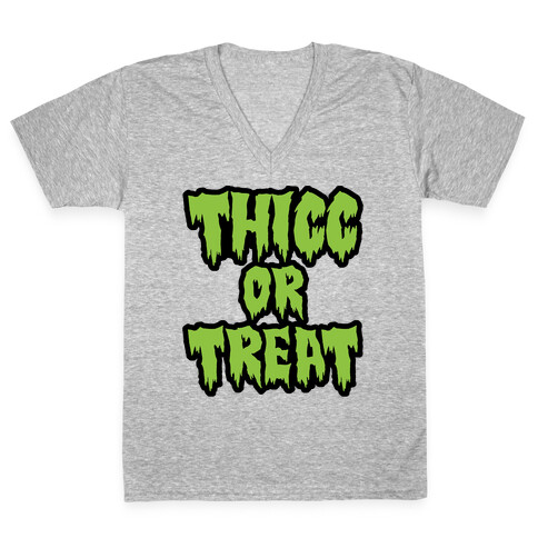 Thicc Or Treat V-Neck Tee Shirt