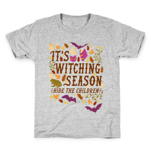 It's Witching Season Hide The Children Kids T-Shirt
