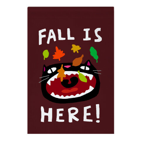 Fall Is Here Cat Garden Flag