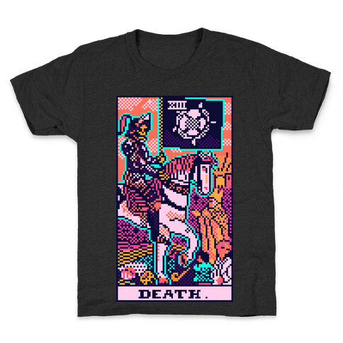 Pixelated Death Tarot Card Kids T-Shirt