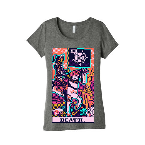 Pixelated Death Tarot Card Womens T-Shirt