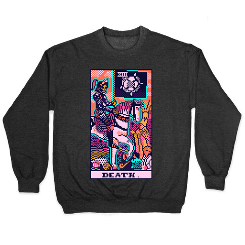 Pixelated Death Tarot Card Pullover