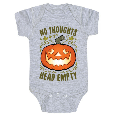 No Thoughts, Heady Empty Jack o' lantern Baby One-Piece