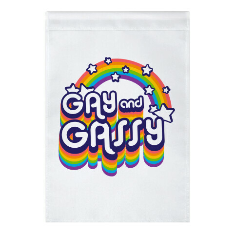 Gay and Gassy Rainbow Garden Flag